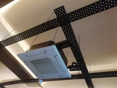 Ceiling cassette unit being installed by Mshisa Airconditioning